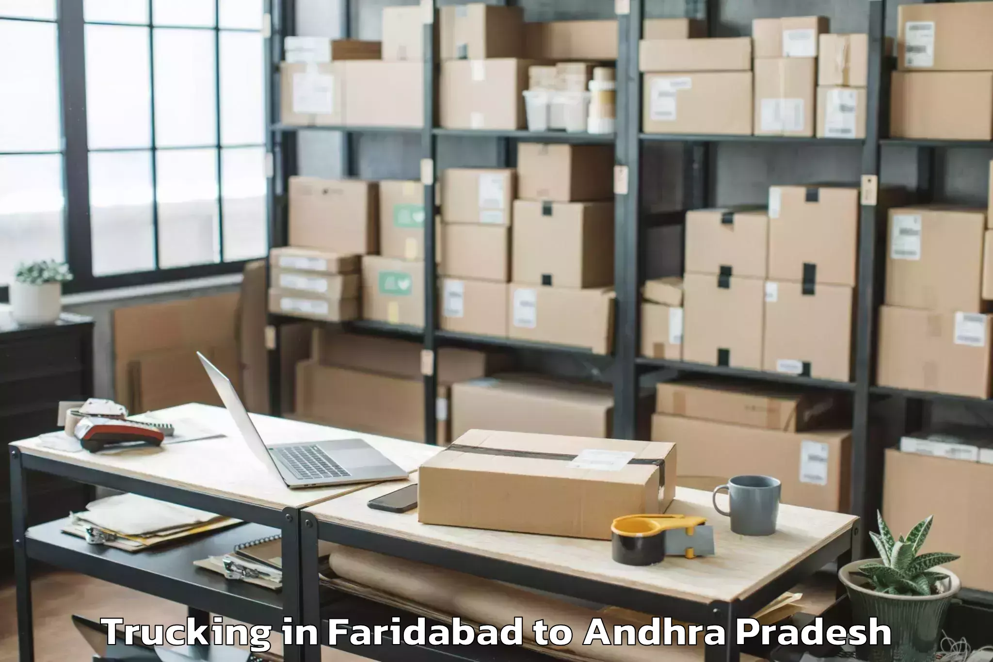 Easy Faridabad to Mamidikuduru Trucking Booking